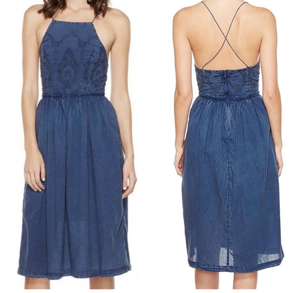 Lucky Brand Schiffli Embroidered Dress